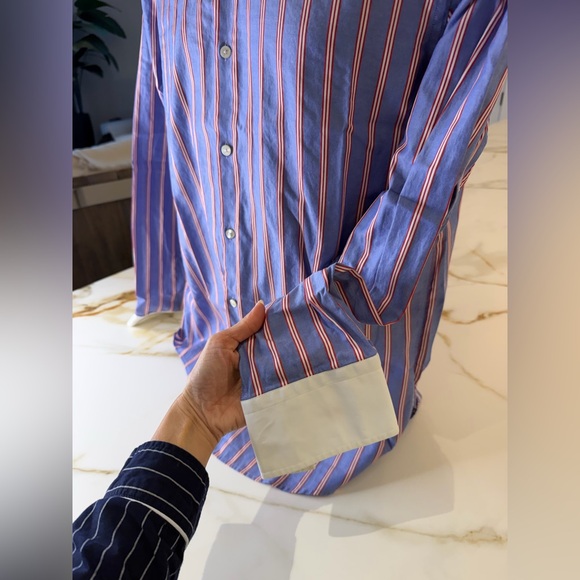 Hugo Boss Blue and Pink Striped Dress Shirt - Picture 3 of 8